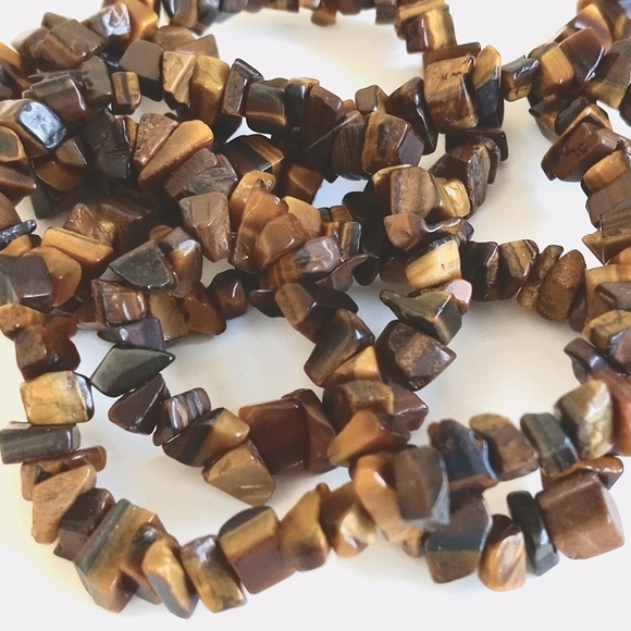 Vintage Authentic Tigers Eye Necklace 16 1/2" - Picture 4 of 9